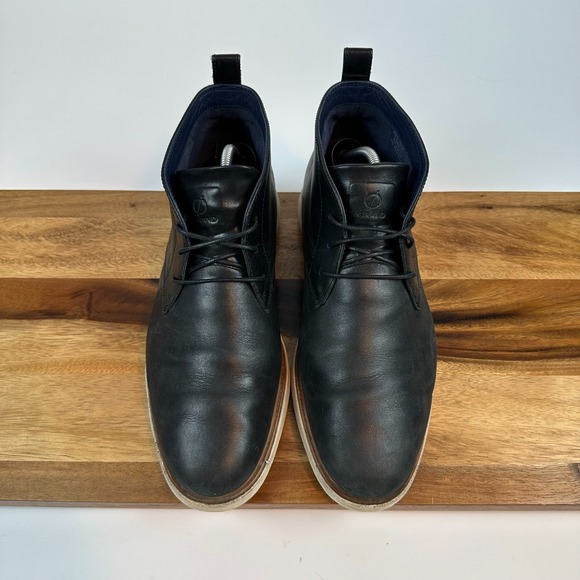Mens Cole Haan Grand.Os Black Leather Comfort Chukka Ankle Boots Size 10.5 W GUC main image 4